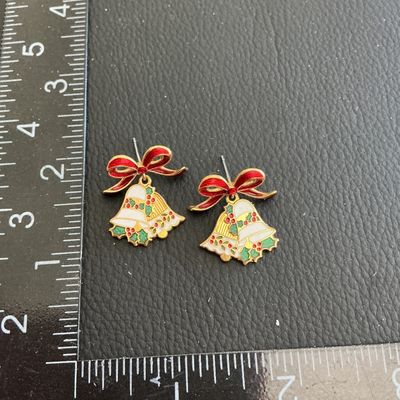 Sale Photo Thumbnail #112: Vintage Christmas fashion earrings 
Please see attached pictures