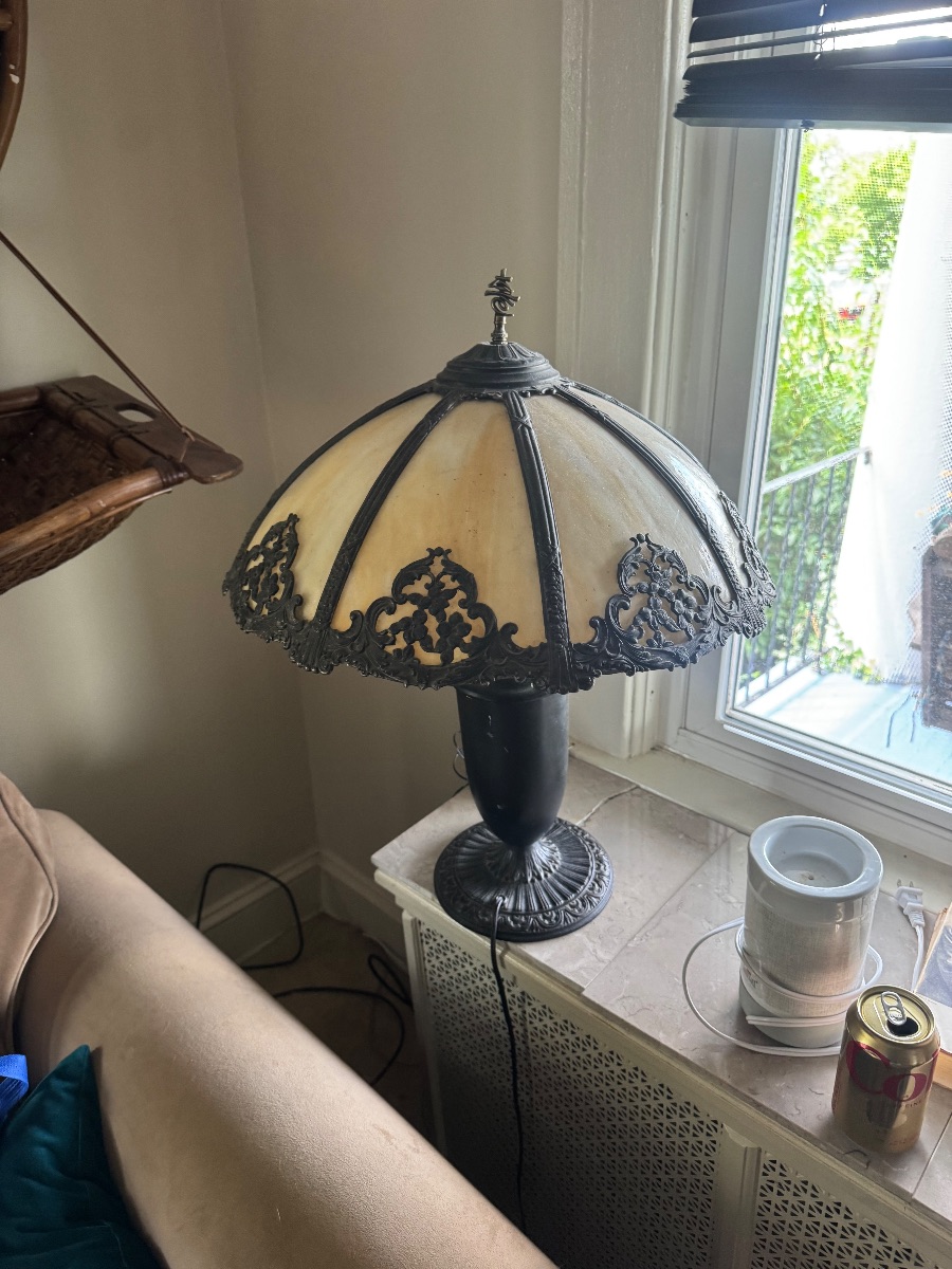 Vintage Stained Glass Lamp