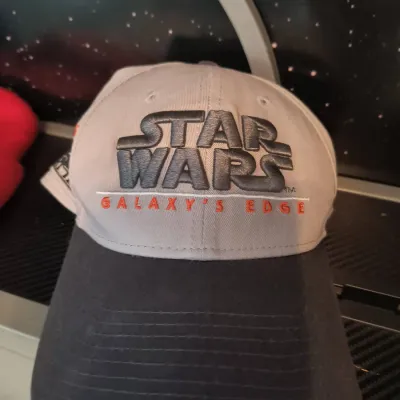 Star Wars: Galaxy's Edge baseball cap featuring a grey crown with embroidered logo and a black brim.