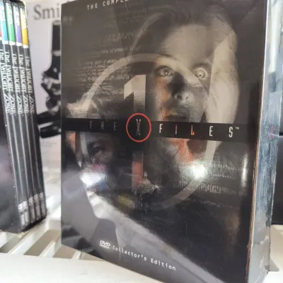 The X-Files: The Complete First Season DVD box set, Collector's Edition, in very good condition with minor shelf wear.
