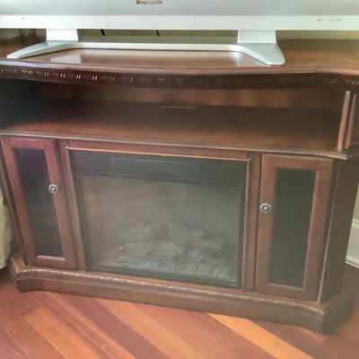 Sale Photo Thumbnail #78: $175 fireplace, electric with heat 36"H 53"W 18"depth