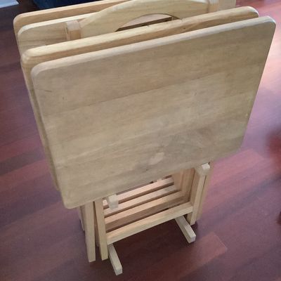 Sale Photo Thumbnail #115: $30 wooden TV trays with stand 