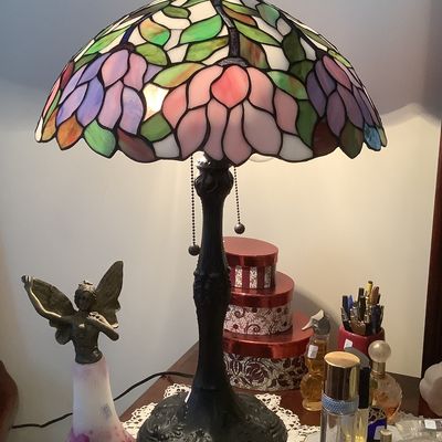 Sale Photo Thumbnail #193: $42 lamp Tiffany type 24"H 