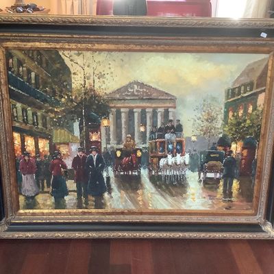 Sale Photo Thumbnail #77: $89 winter with carriages 33"H 45"W 