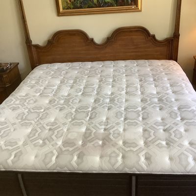 Sale Photo Thumbnail #71: $299 King bed with mattress 26"H headboard "Unique" brand