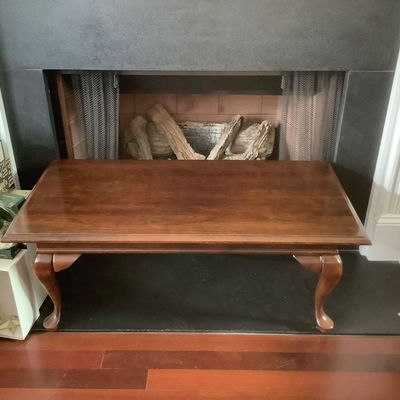 Sale Photo Thumbnail #113: $75 wooden coffee table 17"H 42"W 22"depth 