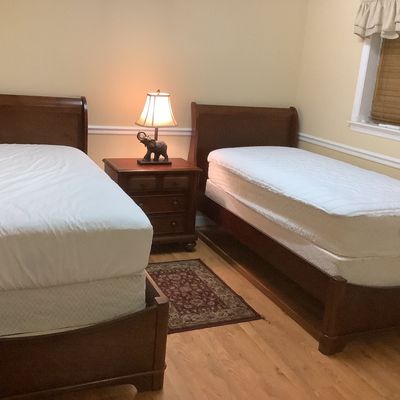 Sale Photo Thumbnail #21: $225 each twin beds 50"H headboard 18"H footboard