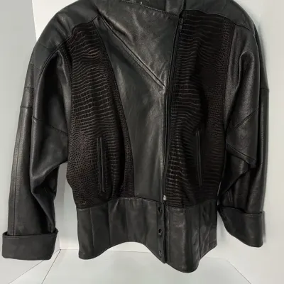 Vintage Peletería El Sol Leather Jacket: Size 40