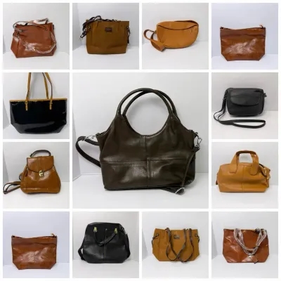 Women’s Handbags & Purses - Assorted Styles & Textures- Brown & Black 