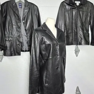 Leather Women’s Jackets: Gap, Samantha Taylor & More (Size S): 