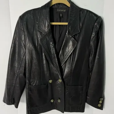Cortefiel Leather Jacket: Women’s Size 10 (EU 42)