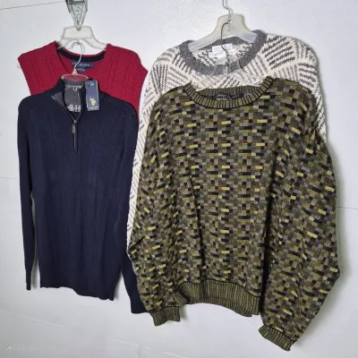 VTG/Contemp. Jhane Barnes, Oscar de la Renta & More Men’s Sweaters (S-M)