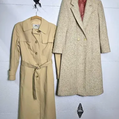 Vintage Aquascutum & Michelle Stuart Coats (2) Size M