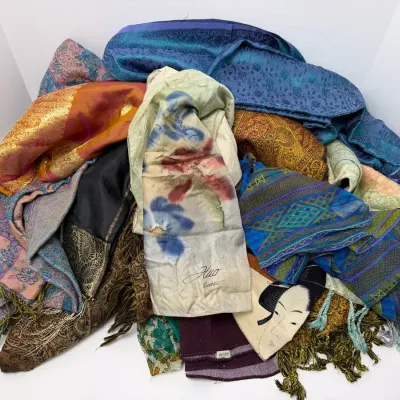 Huo Quebec Hand-Painted Silk & More Scarves 