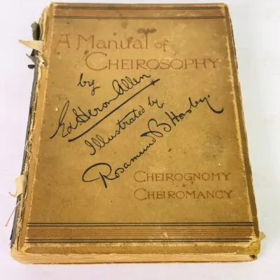 Antique "A Manual of Cheirosophy" Book on Palmistry by Edward Heron-Allen, Ward, Lock, Bowden 1891