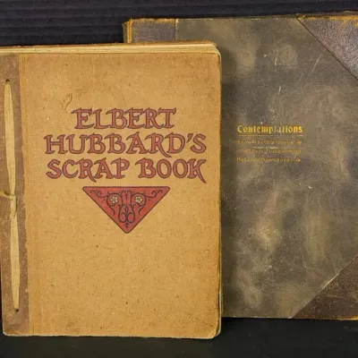 Antique Roycrofters "Contemplations from the Writings of Elbert Hubbard" & Scrap Book 1923