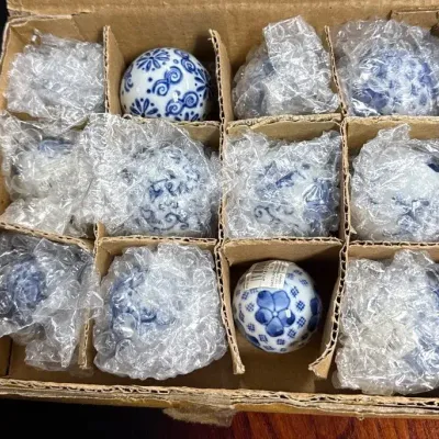 Blue And White Porcelain Balls