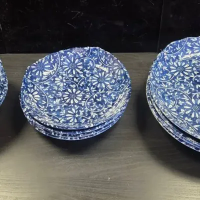 Blue & White Japanese Plates & Bowls