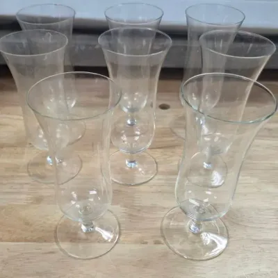 Vintage Clear Stemware Glasses