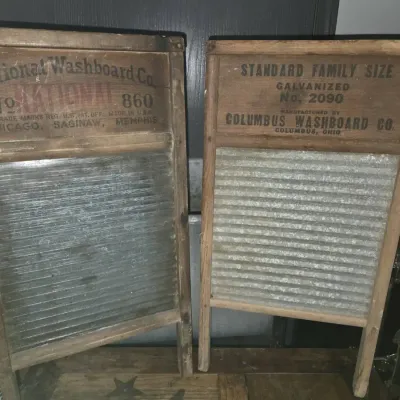 2 Vintage Wash Boards