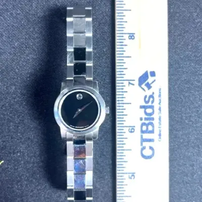 Movado Swiss Made Defio 28mm Black Dial Women's Quartz Watch