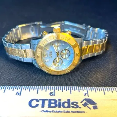 Invicta Angel Mother of Pearl Dial Two-tone Ladies Watch