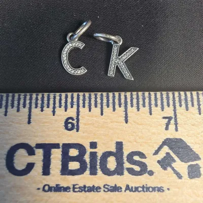 C & K Authentic Vtg PANDORA Sterling Silver/Cz Zirconia Dangle Charm-Bead 