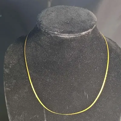 14k Italian Gold Necklace 19" Long 10" Closed 3.2 Grams