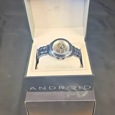 RARE Android TY2807 Ceramic Skeleton Automatic Watch 20 Jewels 100m Water Res Exotic