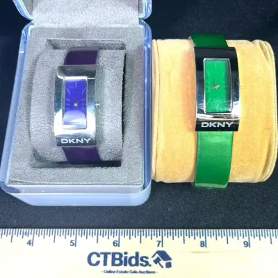 DKNY Green & Purple Watches 