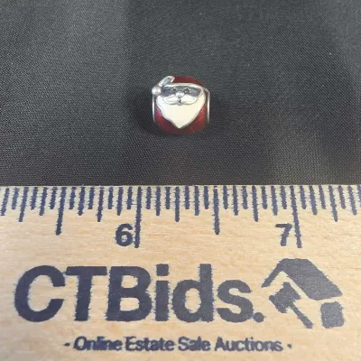 Authentic Pandora Sterling Silver Red Jolly Santa Charm