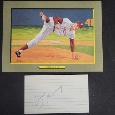 Sale Photo Thumbnail #21: I04429 | Perez-Steele Jim Bunning Signed Lot