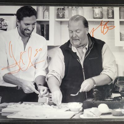Sale Photo Thumbnail #716: I04383 | Dual Signed Lundqvist and Batali Photo