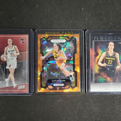 Sale Photo Thumbnail #522: I04480 | Three Caitlin Clark Panini Trading Cards