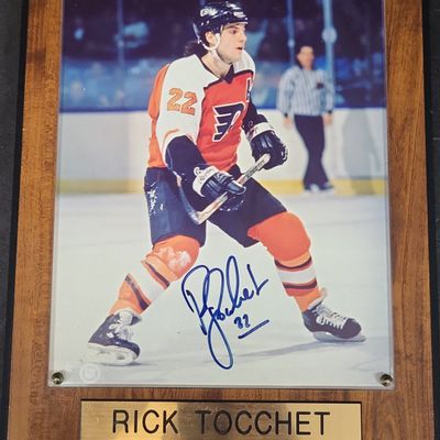 Sale Photo Thumbnail #24: I03050 | Autographed Rick Tocchet Philadelphia Flyers Photo Plaque