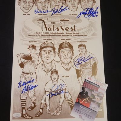Sale Photo Thumbnail #703: I00829 | Washington Senators Multi-Signed 2003 NatsFest Commemorative Poster, JSA Authenticated