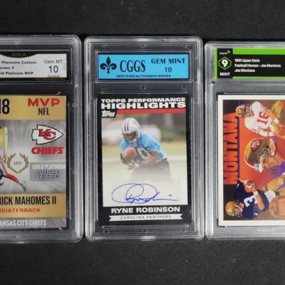 Sale Photo Thumbnail #561: I04233 | Three Graded NFL Football Cards