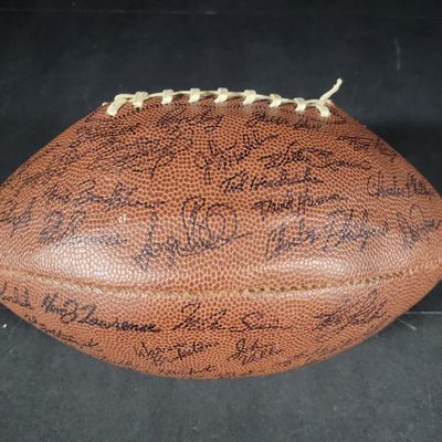 Sale Photo Thumbnail #795: I03189 | Oakland Raiders Vintage Souvenir Football with Facsimile Signatures