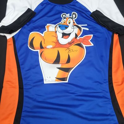 Sale Photo Thumbnail #730: I04324 | Signed Tony the Tiger Custom Jersey JSA & Beckett