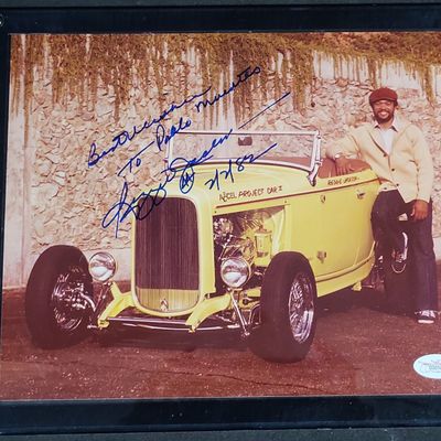 Sale Photo Thumbnail #698: I04432 | Signed Reggie Jackson Hot Rod Photograph