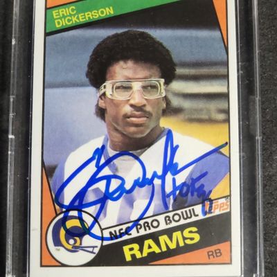 Sale Photo Thumbnail #507: I04653 | Signed Eric Dickerson 1984 Topps Rookie