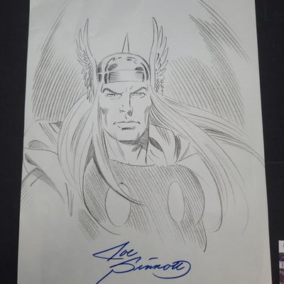 Sale Photo Thumbnail #166: I04108 | Joe Sinnott Signed Thor Sketch