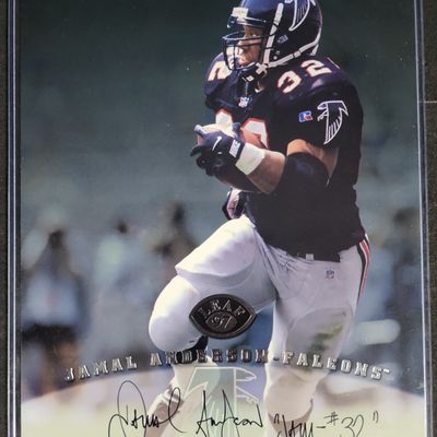 Sale Photo Thumbnail #788: I04401 | Jamal Anderson Signed Leaf 8x10 Photo