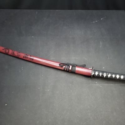 Sale Photo Thumbnail #43: I04734 | Modern Katana with Maroon Scabbard