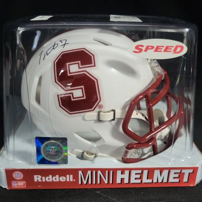 Sale Photo Thumbnail #23: I04364 | Ty Montgomery Signed Stanford Riddell Helmet