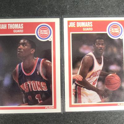 Sale Photo Thumbnail #634: I04284 | Two 1989 Fleer Detroit Pistons Cards