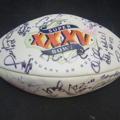 Sale Photo Thumbnail #710: I04104 | Baltimore Ravens Signed Super Bowl XXXV Wilson Football