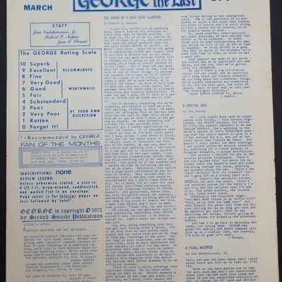 Sale Photo Thumbnail #418: I03964 | Napier et al. GEORGE the Last. Second Suicide Publications, 1972.