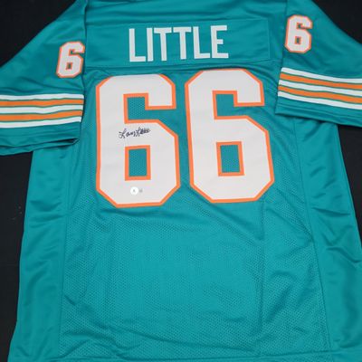 Sale Photo Thumbnail #687: I04323 | Signed Larry Little Dolphins Jersey Beckett