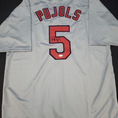 Sale Photo Thumbnail #654: I03851 | Albert Pujols Signed St. Louis Cardinals Road Style Jersey with Steiner Sports Authentication
